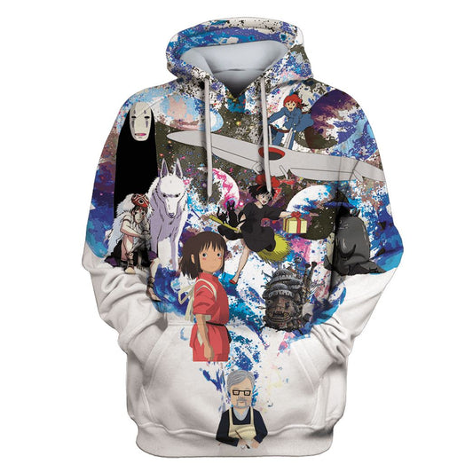 SGhibli Hoodie Hayao Miyazaki's Movie Characters Hoodie Colorful Unisex
