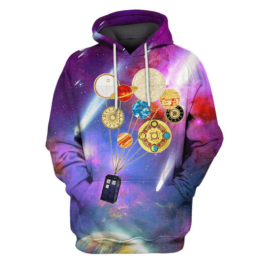 Doctor Who Hoodie Tardis In The Space Galaxy Hoodie Colorful Unisex - Cozy Hoodie For Cold Weather