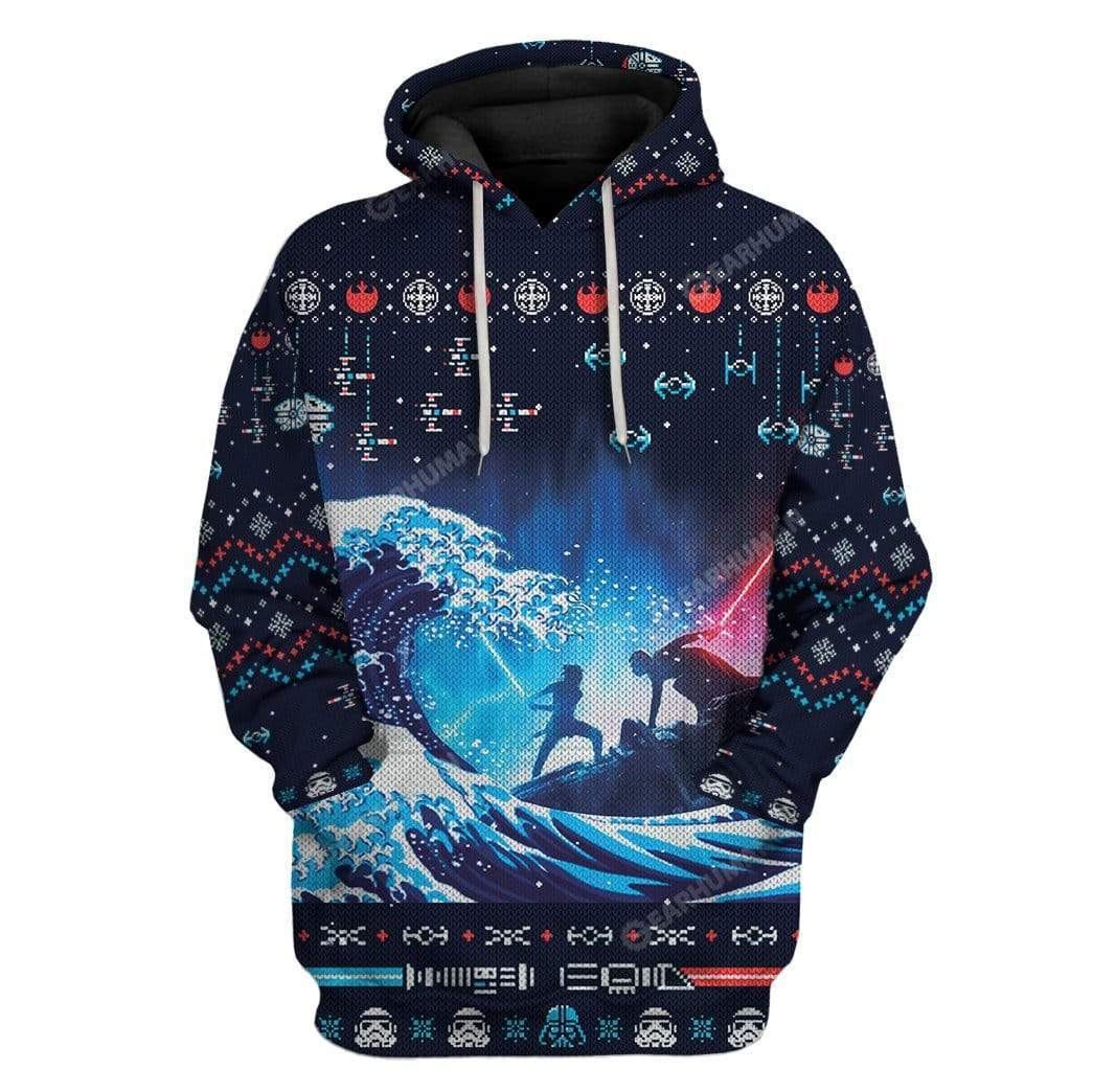 Starwars Hoodie Rey and Kylo Fight Scene Hoodie Colorful Unisex