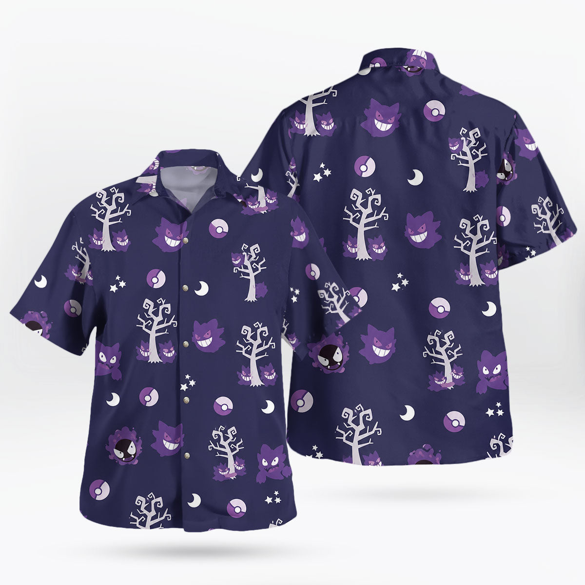 Gengar Haunted Forest Hawaiian Shirt