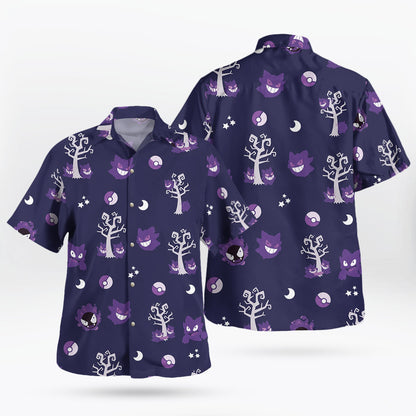 Gengar Haunted Forest Hawaiian Shirt