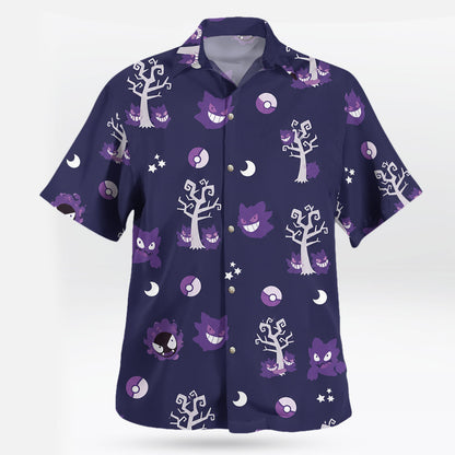 Gengar Haunted Forest Hawaiian Shirt