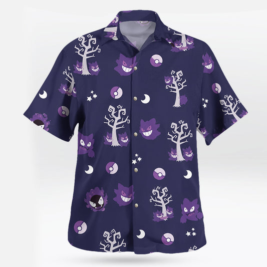 Gengar Haunted Forest Hawaiian Shirt