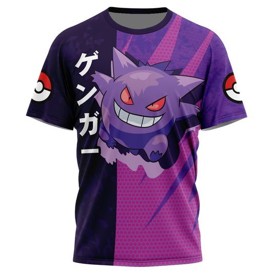 Pokemon T-Shirt Pokemon Gengar Attack Pose T-Shirt Purple Unisex - Trendy Gift For Men & Women