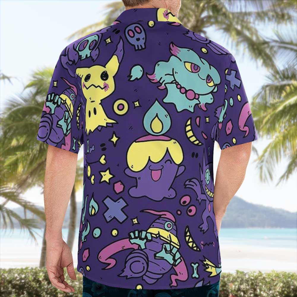 Ghost Pokemon Short Sleeve Hawaiian Shirt - Tropi Hawaiian Shirts