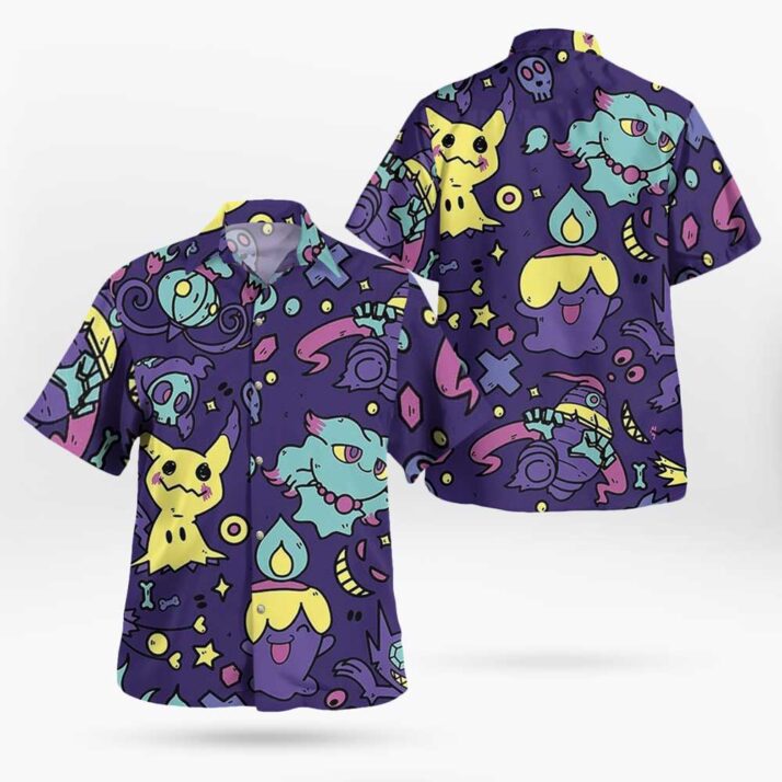 Ghost Pokemon Short Sleeve Hawaiian Shirt - Tropi Hawaiian Shirts
