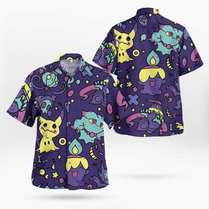 Ghost Pokemon Short Sleeve Hawaiian Shirt - Tropi Hawaiian Shirts