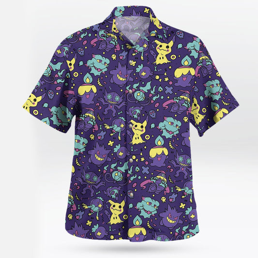 Ghost Pokemon Short Sleeve Hawaiian Shirt - Tropi Hawaiian Shirts