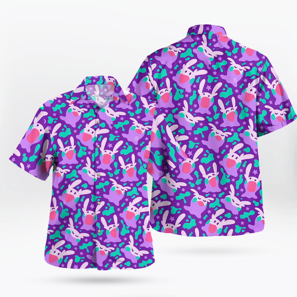 Goomy Pattern Hawaiian Shirt – Soft Dragon Vibes for Summer - Tropi Hawaiian Shirts