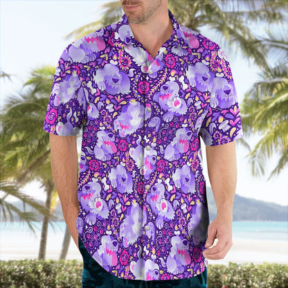 Greavard Purple Pattern Hawaiian Shirt – Spooky & Stylish Summer Look | Tropi Hawaiian Shirts Store