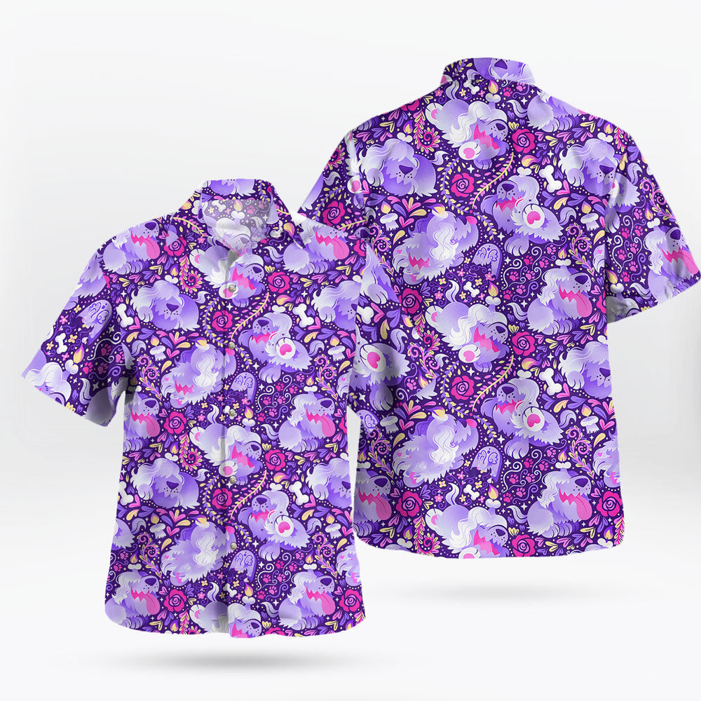 Greavard Purple Pattern Hawaiian Shirt – Spooky & Stylish Summer Look | Tropi Hawaiian Shirts Store