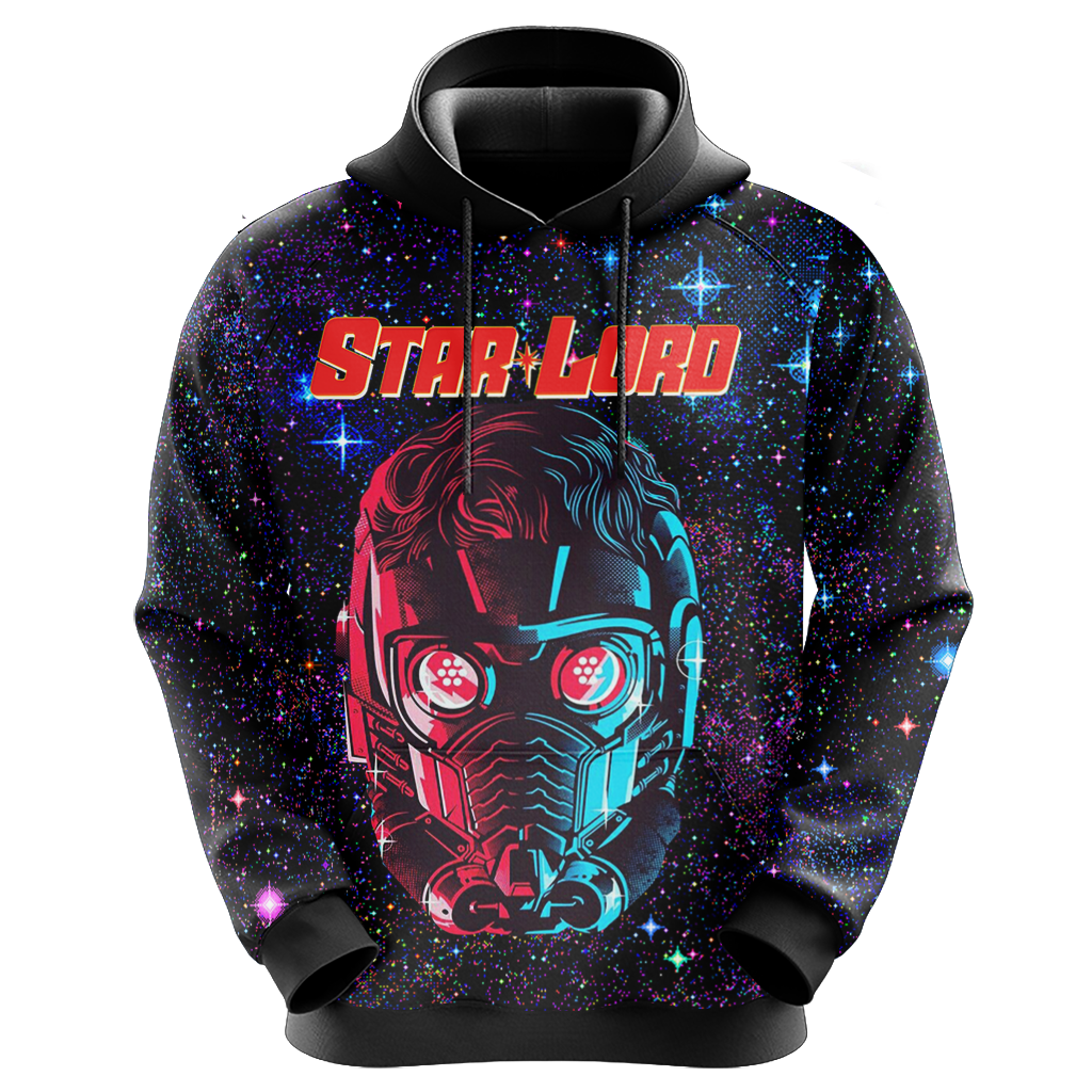 Guardian Of The Galaxy Hoodie Guardians Of The Galaxy Starlord Graphic Hoodie Black Unisex