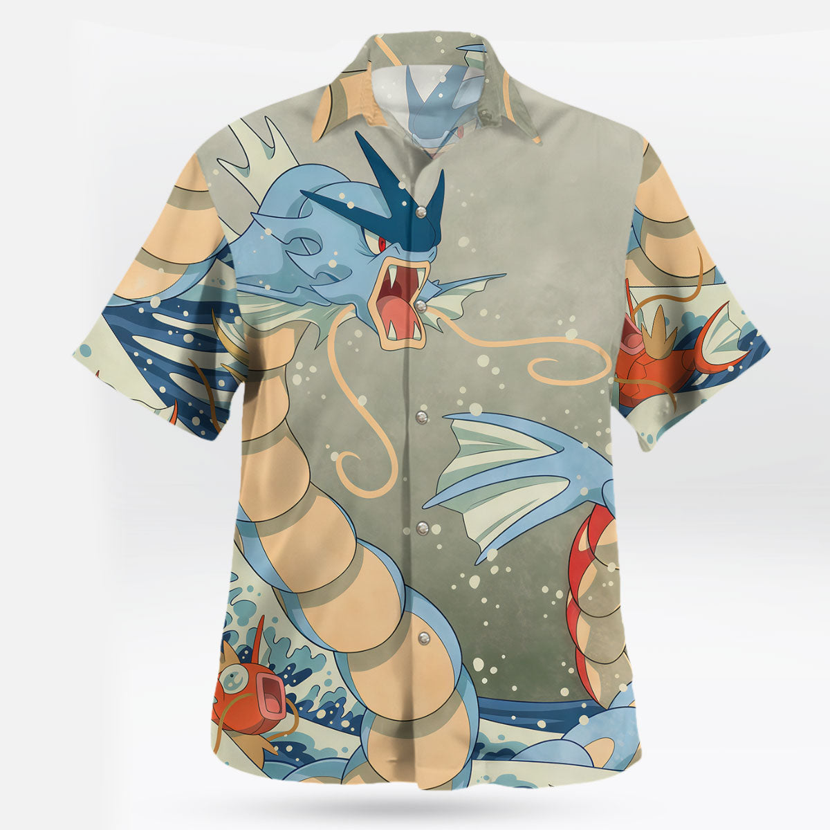 Gyarados Ocean Fury Summer Pokemon Hawaiian Shirt - Tropi Hawaiian Shirts