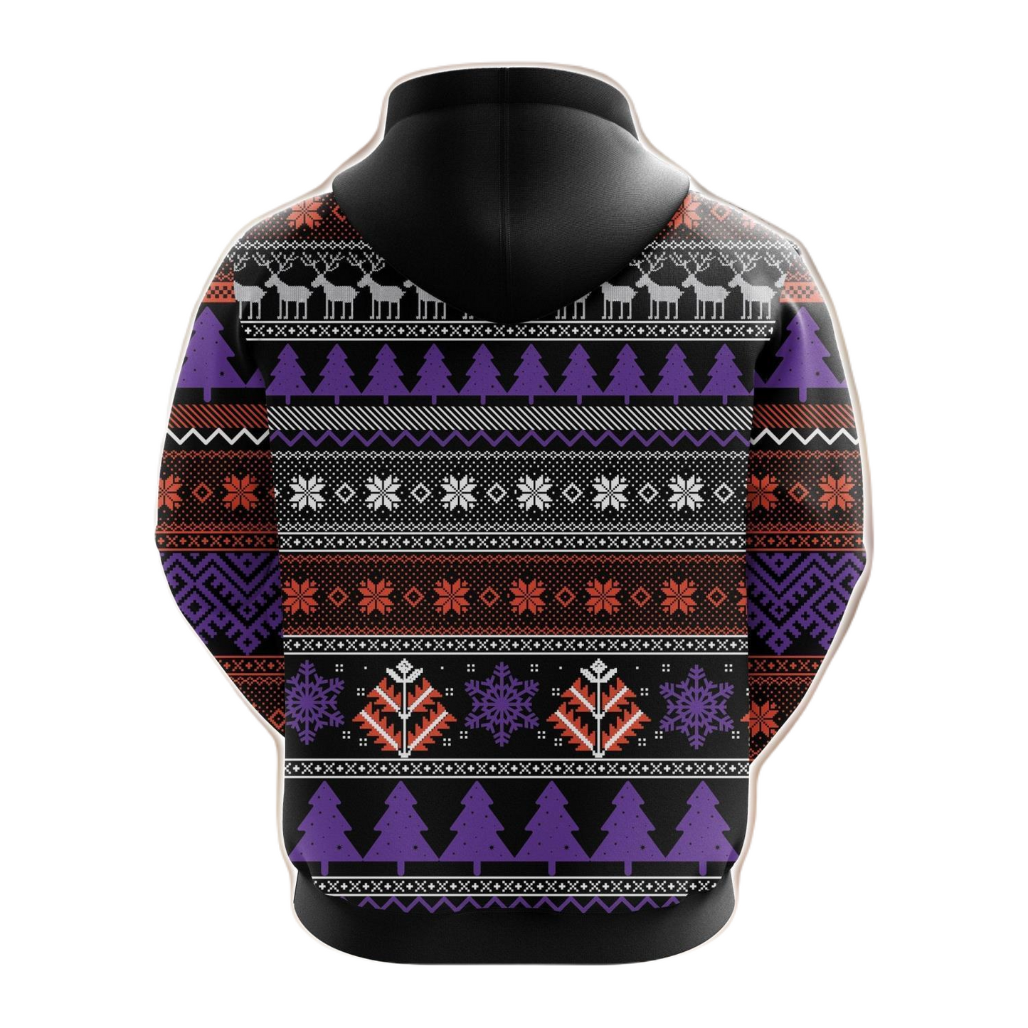 Pokemon Hoodie Gengar In Moonlight Christmas Pattern Hoodie Black Purple Unisex - Cozy Hoodie For Cold Weather