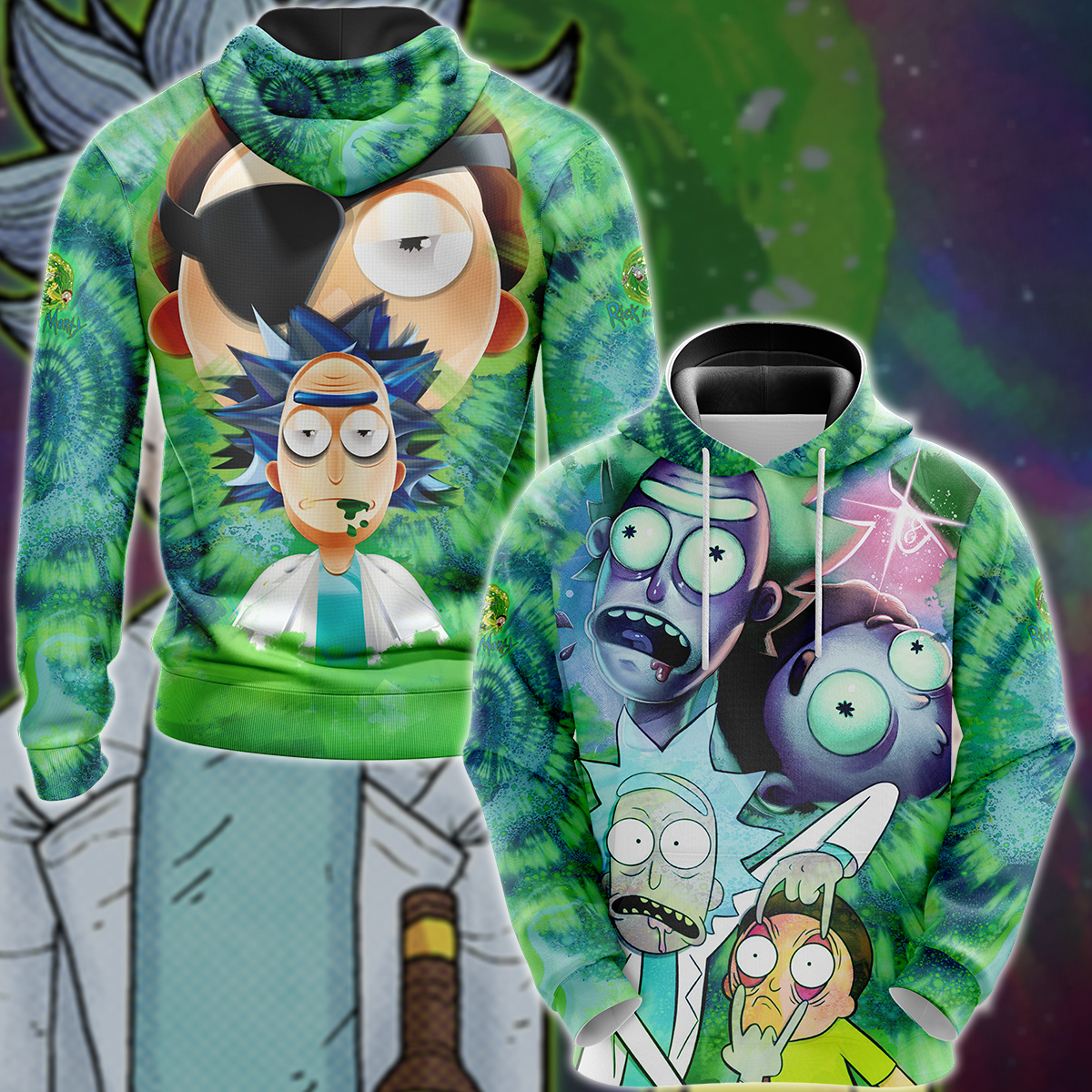 Rick and Morty 3D All Over Print T-shirt Tank Top Zip Hoodie Pullover Hoodie Hawaiian Shirt Beach Shorts Jogger