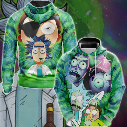 Rick and Morty 3D All Over Print T-shirt Tank Top Zip Hoodie Pullover Hoodie Hawaiian Shirt Beach Shorts Jogger