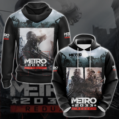 Metro 2033 Redux Video Game 3D All Over Printed T-shirt Tank Top Zip Hoodie Pullover Hoodie Hawaiian Shirt Beach Shorts Jogger