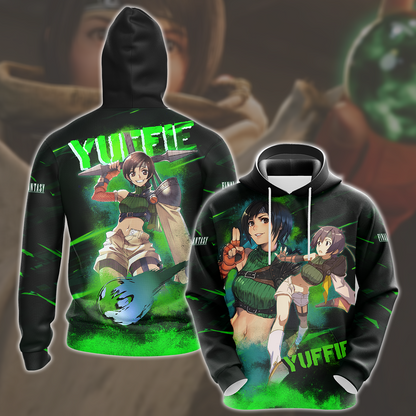 Final Fantasy VII Rebirth Yuffie Kisaragi Video Game All Over Printed T-shirt Tank Top Zip Hoodie Pullover Hoodie Hawaiian Shirt Beach Shorts Joggers