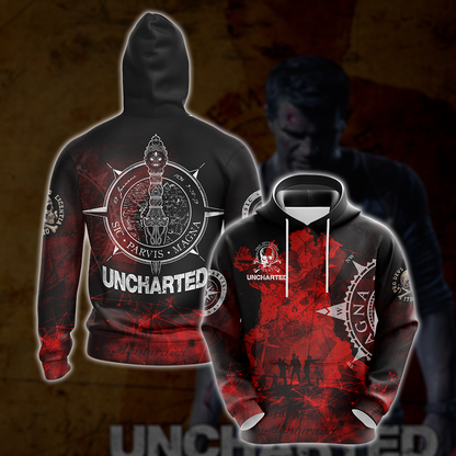 Uncharted All Over Print T-shirt Tank Top Zip Hoodie Pullover Hoodie Hawaiian Shirt
