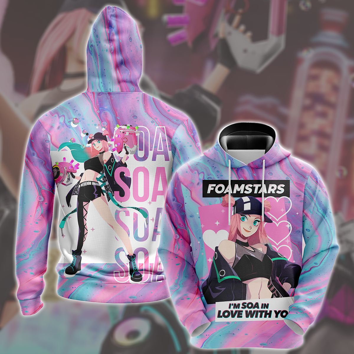 Foamstars Video Game All Over Printed T-shirt Tank Top Zip Hoodie Pullover Hoodie Hawaiian Shirt Beach Shorts Joggers