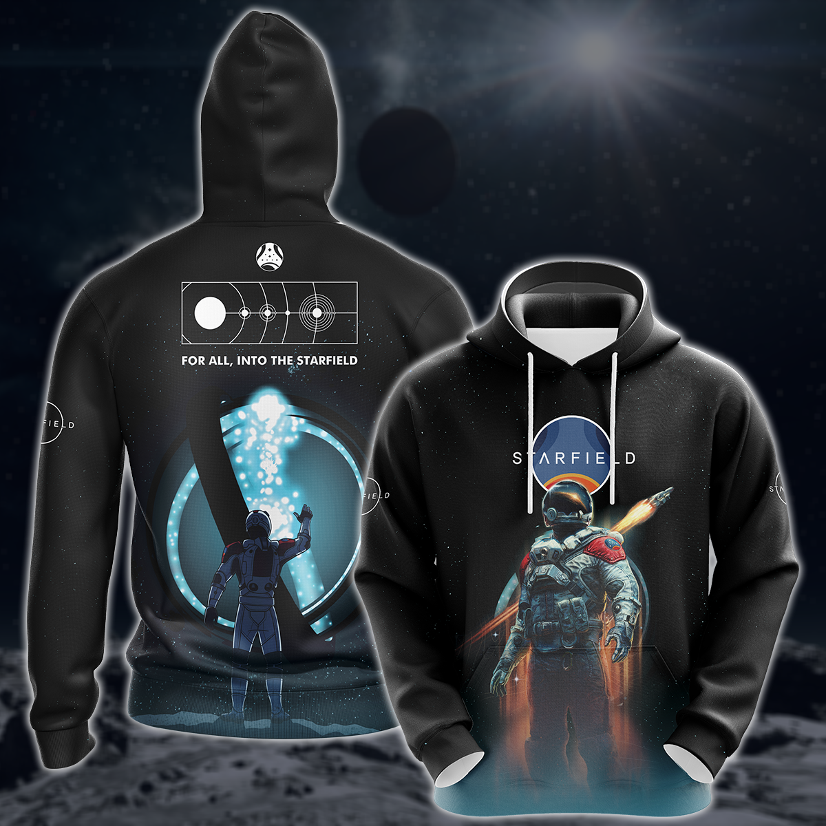 Starfield Video Game 3D All Over Printed T-shirt Tank Top Zip Hoodie Pullover Hoodie Hawaiian Shirt Beach Shorts Joggers