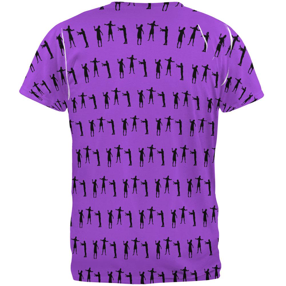 Zombie T-Shirt Halloween Zombie Girl Walker Pattern T-Shirt Purple Unisex - Trendy Gift For Men & Women