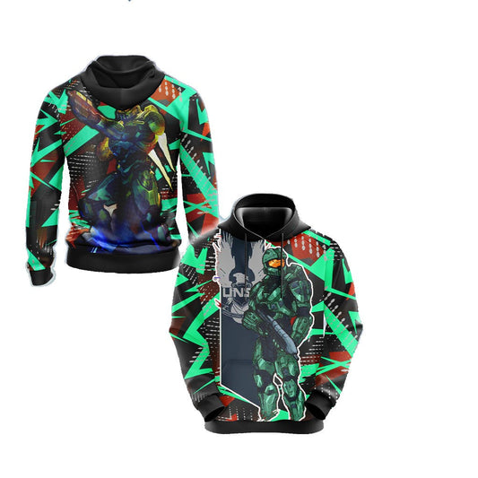 Halo Hoodie Halo Combat Evolved Masterchief Graphic Hoodie Colorful Unisex - Cozy Hoodie For Cold Weather