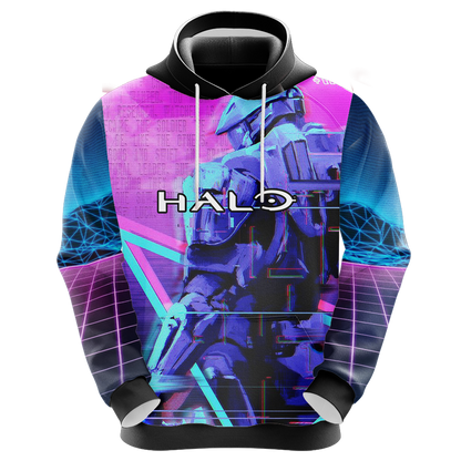 Halo Hoodie Halo Masterchief Graphic Noen Light Hoodie Colorful Unisex - Cozy Hoodie For Cold Weather
