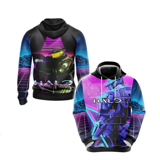 Halo Hoodie Halo Masterchief Graphic Noen Light Hoodie Colorful Unisex - Cozy Hoodie For Cold Weather