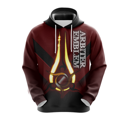 Halo Hoodie Halo Arbiter Emblem Hoodie Red Unisex - Cozy Hoodie For Cold Weather