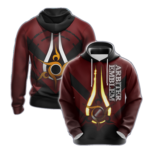 Halo Hoodie Halo Arbiter Emblem Hoodie Red Unisex - Cozy Hoodie For Cold Weather