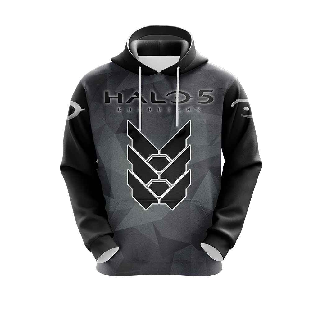 Halo Hoodie Halo 5 Guardians Symbol Hoodie Black Unisex - Cozy Hoodie For Cold Weather