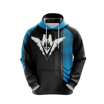 Halo Hoodie Halo Fireteam Raven Hoodie Black Blue Unisex - Cozy Hoodie For Cold Weather
