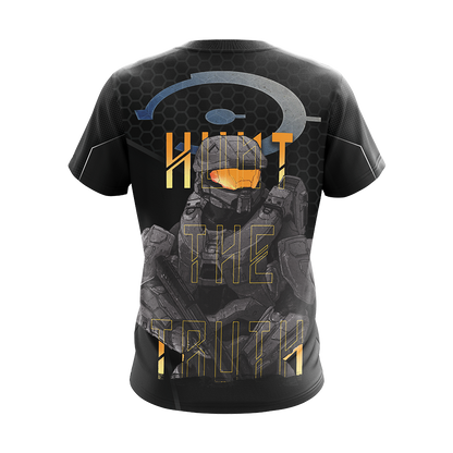 Halo T-Shirt Halo Hunt The Truth T-Shirt Black Unisex - Trendy Gift For Men & Women
