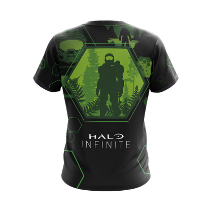 Halo Hoodie Halo Infinite Masterchief Silhouetee T-Shirt Black Green Unisex - Trendy Gift For Men & Women