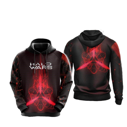 Halo Hoodie Halo Wars 2 Banished Logo Hoodie Red Black Unisex - Cozy Hoodie For Cold Weather