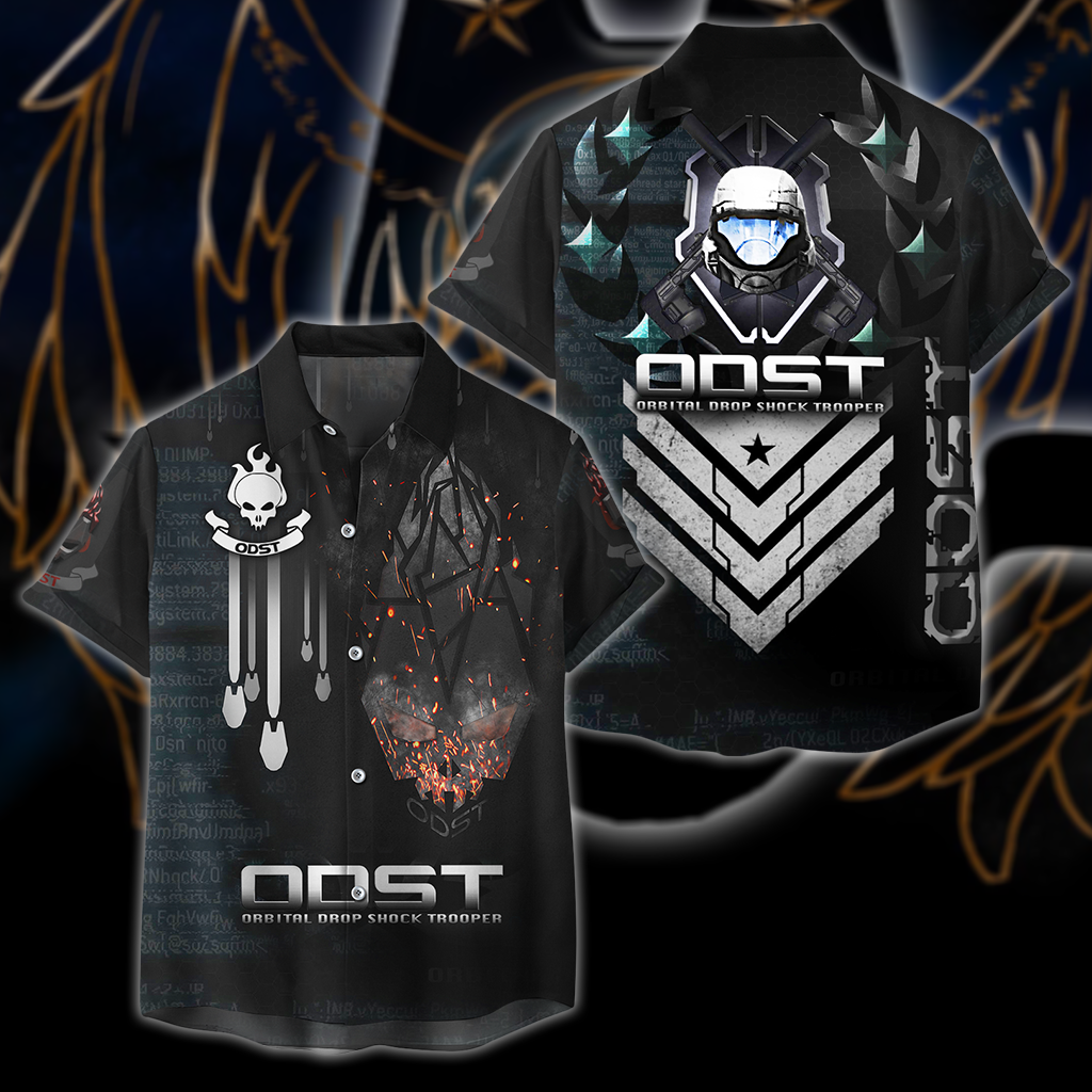 Halo ODST All Over Print T-shirt Tank Top Zip Hoodie Pullover Hoodie Hawaiian Shirt