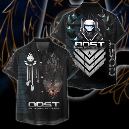 Halo ODST All Over Print T-shirt Tank Top Zip Hoodie Pullover Hoodie Hawaiian Shirt