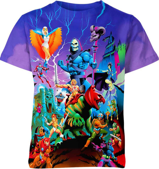 He-Man And The Masters Of The Universe T-Shirt Cartoon He Man And Characters Graphic T-Shirt Colorful Unisex - Trendy Gift For Men & Women
