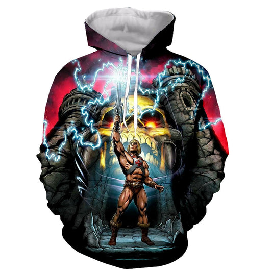 He-Man And The Masters Of The Universe Hoodie He Man With Swords And Castle Hoodie Colorful Unisex - Cozy Hoodie For Cold Weather