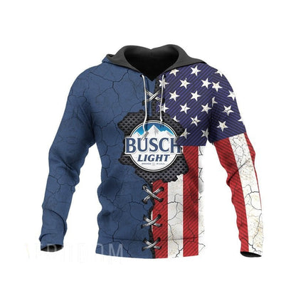 Busch Light Hoodie I'Ve Come To Drink With You Again Hoodie Blue Unisex - Cozy Hoodie For Cold Weather