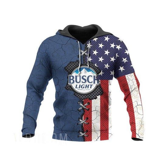 Busch Light Hoodie I'Ve Come To Drink With You Again Hoodie Blue Unisex - Cozy Hoodie For Cold Weather