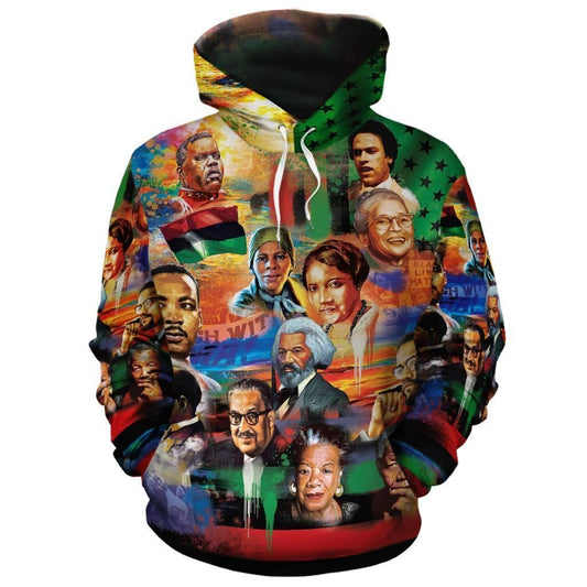 Africa American Hoodie Civil Rights Moments Hoodie Colorful Unisex - Cozy Hoodie For Cold Weather