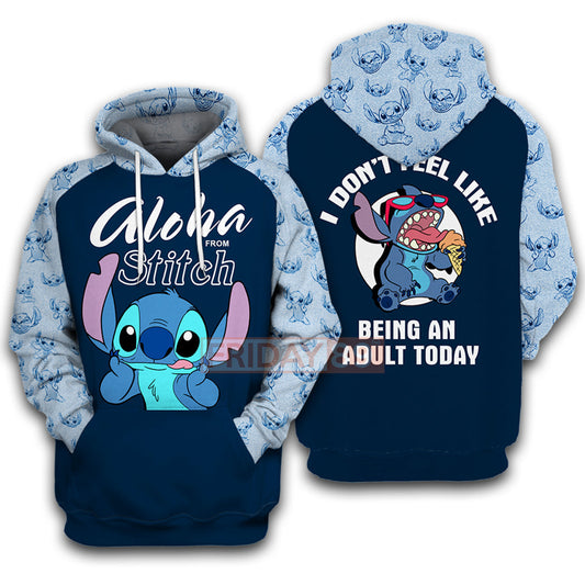 Stitch T-shirt Aloha From Stitch 3D Print T-shirt Funny DN Hoodie Sweater Tank