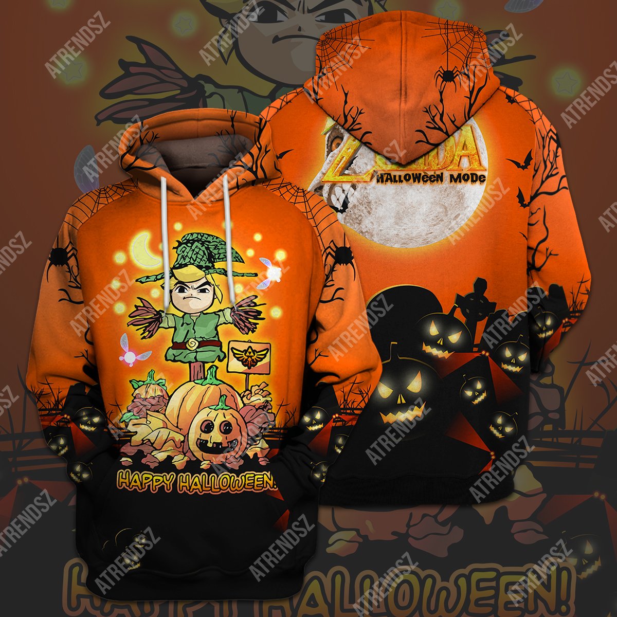  Legend Of Zelda Halloween Shirt Scarecrow Link Happy Halloween T-shirt Legend Of Zelda Hoodie 