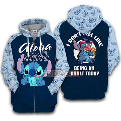 Stitch T-shirt Aloha From Stitch 3D Print T-shirt Funny DN Hoodie Sweater Tank