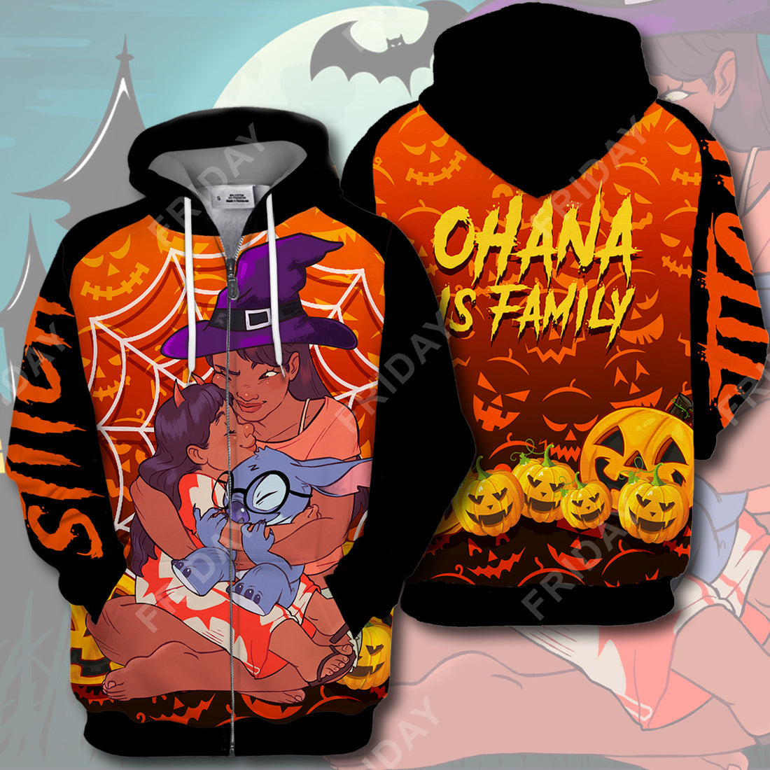  LAS T-shirt Ohana Is Family Halloween T-shirt High Quality Awesome DN Stitch Hoodie Sweater Tank