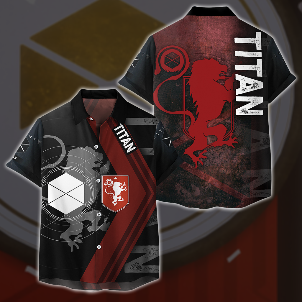 Destiny Titan All Over Print T-shirt Tank Top Zip Hoodie Pullover Hoodie Hawaiian Shirt
