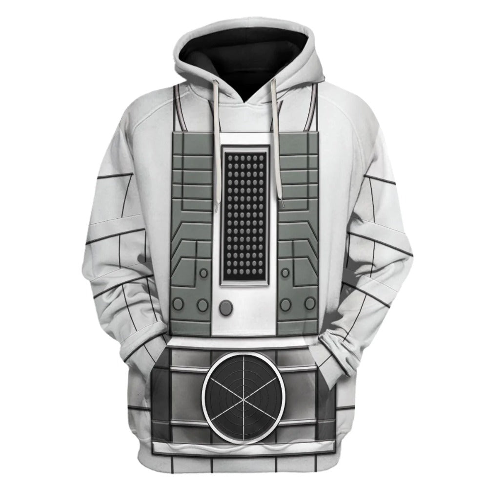 Doctor Who Hoodie Doctor Who 10Th Planet Cyberman Costume T-Shirt White Unisex - Trendy Gift For Men & Women