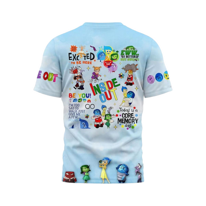 Inside Out T-Shirt Today I Feel Excited To Be Here T-Shirt Blue Unisex - Trendy Gift For Men & Women